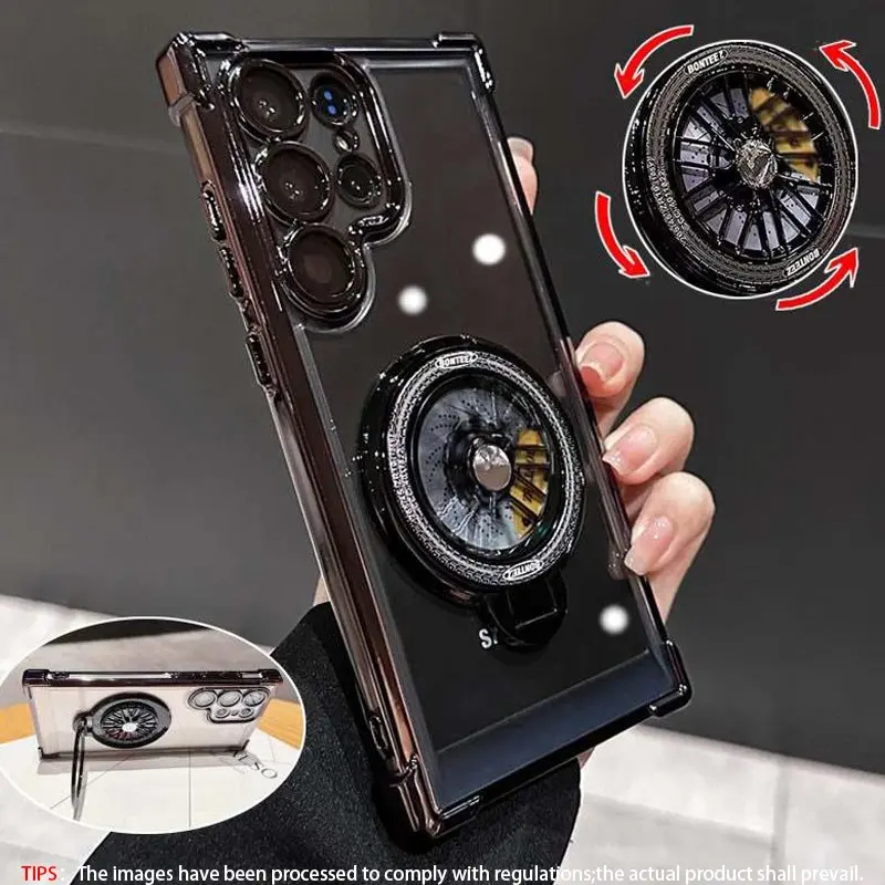 Rotating Gyro Bracket Design Phone Case, Protective Cellphone Shell, Smartphone Casing, Anti-drop Shockproof Cellphone Protective Cover, Compatible with Samsung Galaxy S26Ultra S25 Ultra S24 Ultra S23 Ultra S22 Ultra, Video Calls