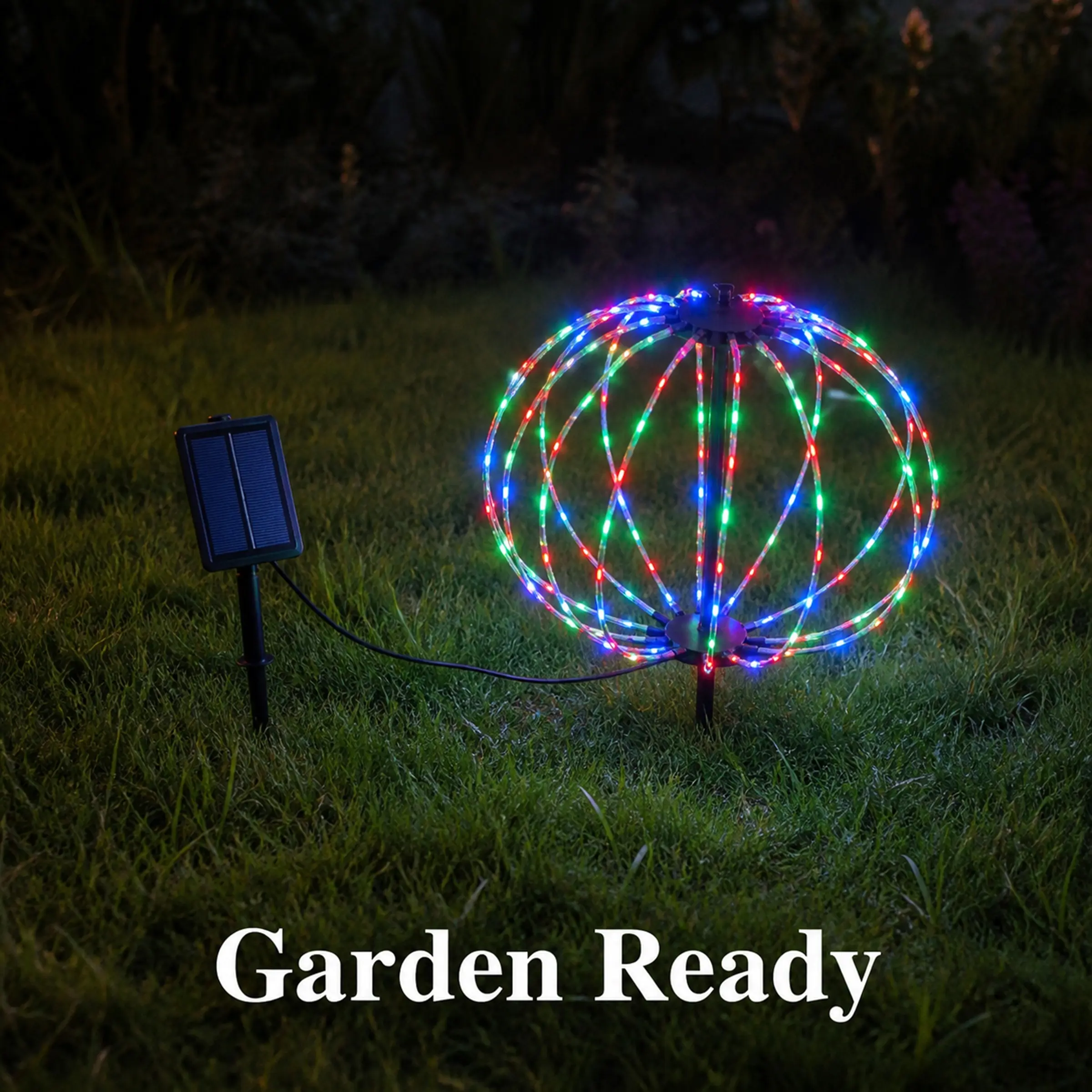 RGB Glowing Sphere Decorative Light, Outdoor Christmas Landscape Lighting, Ideal for Yard, Lawn, Garden, Enhance Night Scene Decoration