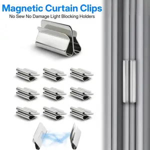 The New Magnetic Curtain Clips| Strong Double-Sided Light Blocking Magnets, No-Pin No Damage Curtain Closure for Blackout Curtains, Bedroom Office-YY, Shower Liners