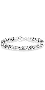 Miabella Solid 925 Sterling Silver Italian 5mm Diamond Cut Cuban Link Curb Chain Necklace for Women Men, Made in Italy