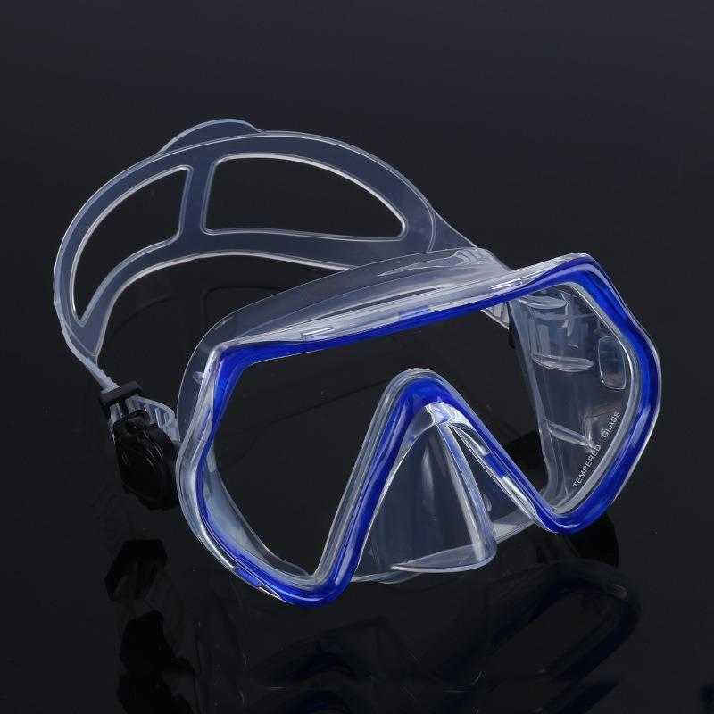 Swimming diving goggles, nose protection, integrated silicone mask, scuba deep water snorkeling equipment, diving mask     stealth snorkel