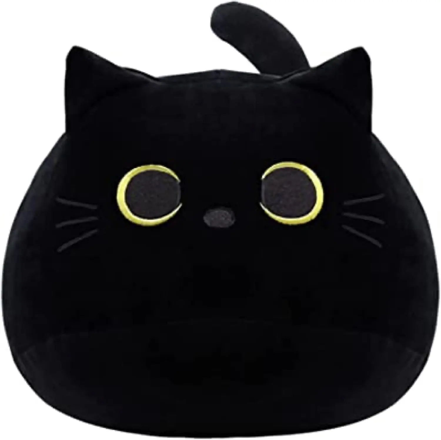 WeBingo Black Cat Plush Toy, 16" Giant Cat Stuffed Animal Plushies Pillow Kids Home Decor
