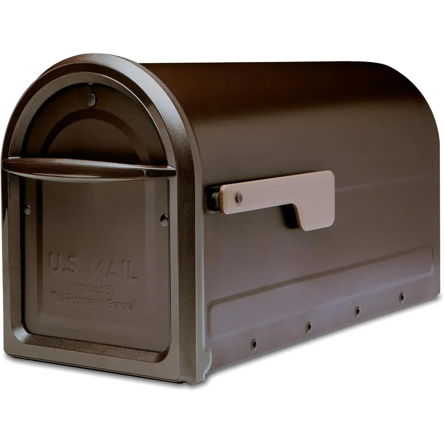 Mapleton Steel  Mount Mailbox, Graphite, Large | Galvanized steel build for outside with rust-resistant -coat finish and a  door closure. USPS approved.
