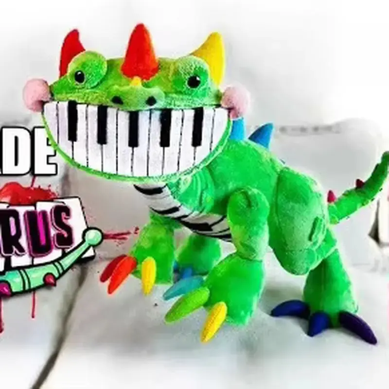New Poppyed Pianosaurus  Cartoon Plush Doll Anime Nightmare Game Plushie Stuffed Pillow Doll  Birthday Gift Ornament Toy