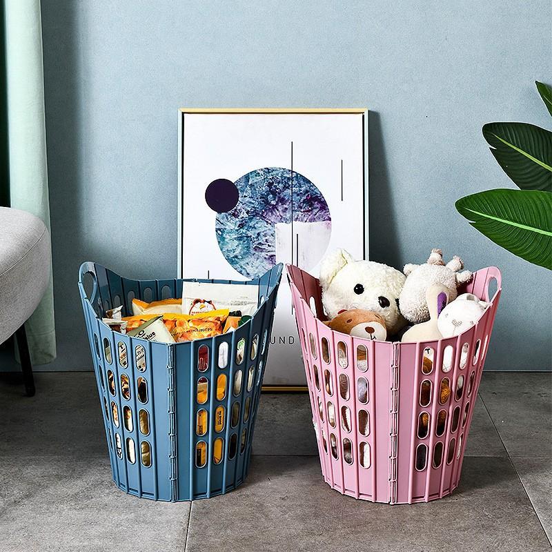 Foldable Laundry Basket Multifunctional Bathroom Storage Hamper Wall Mountable & Handheld for Home Dirty Clothes Organizer