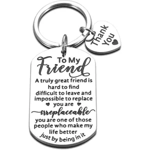 Gift for Best Friend Women Men Friendship Gift for Him Her Birthday Graduation Gifts for Friends Sentimental To My Friend Keychain Thank You Gifts Bestie Wedding Christmas