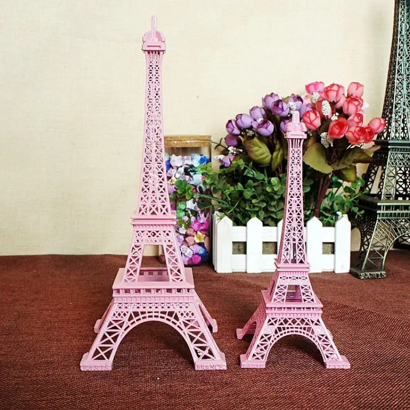 Eiffel Tower Statue Decoration, Alloy Metal Paris Eiffel Tower Party Decor, 1pc Eiffel Tower Sculpture for Home Decor, Indoor Room Decor