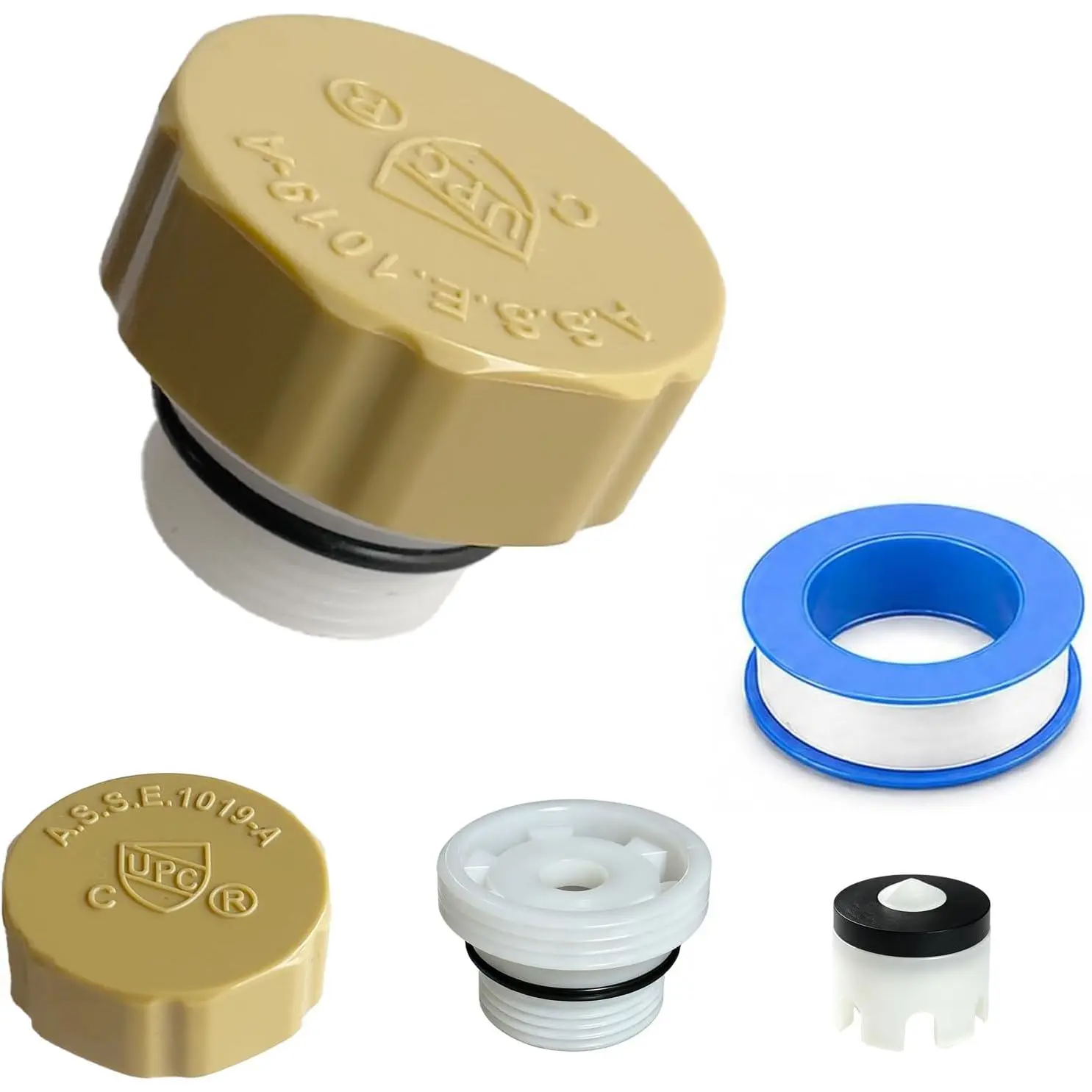 ASSE 1019-A Outdoor Faucet Repair Kit with Teflon Tape, Vacuum Breaker  Kit Anti-Siphon Frost-Free Hose Bib Sillcock Valve (1 Pack)