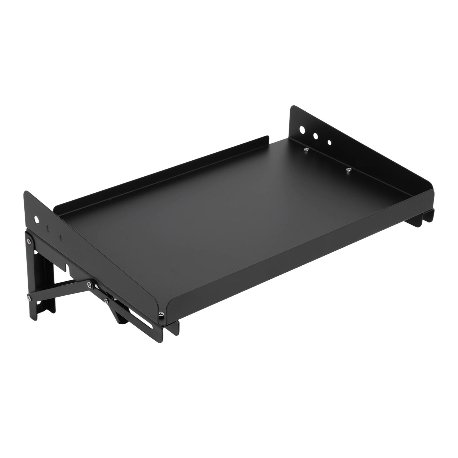 2 Pack Wall Mounted Folding Storage Rack Shelves Heavy Duty Adjustable Rail Shelf with Lip for Garage Kitchen Laundry Room Workshop