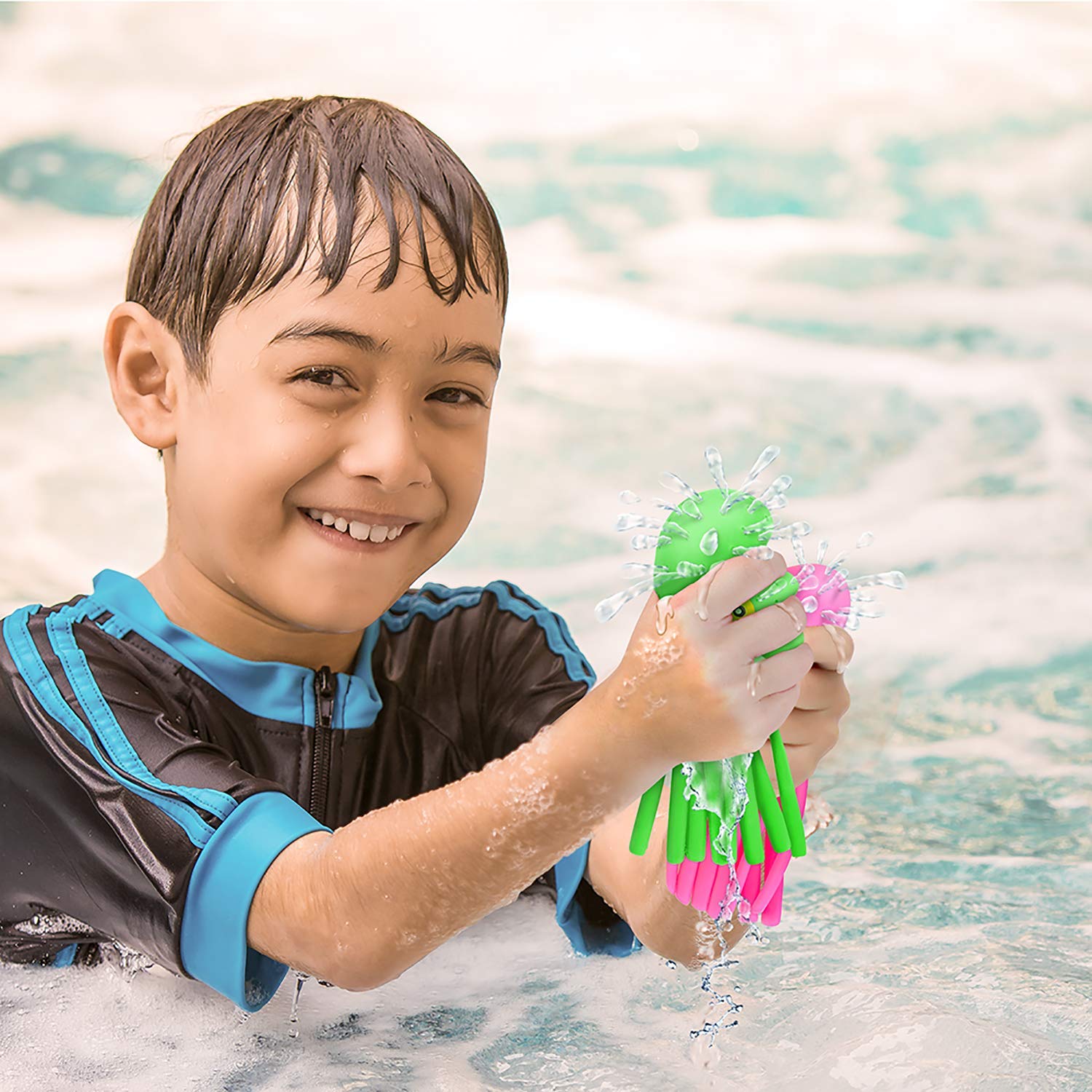 Octopus Design Water Ball (3 Counts/Set), Random Color Octopus Water Bomb, Splash Balls, Swimming Pool Floating Swim Toy, Pool Floaties