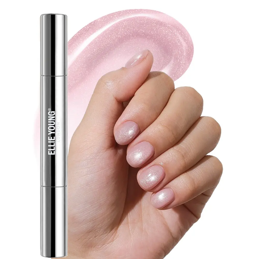 [ Pink Stardust ] ELLIE YOUNG One-Step Gel Polish Pen, No Base or Top Coat Needed, UV/LED Gel Polish, Salon-Quality Nails at Home,Pocket Salon, Nail Polish