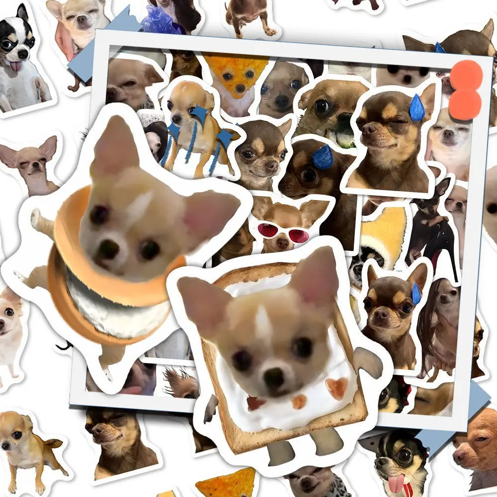120 Realistic Chihuahua Stickers, PVC Material, DIY Decor for Phone Cases, Cellphone Casing, Water Bottles, Guitars, Notebooks, Luggage, Gifts