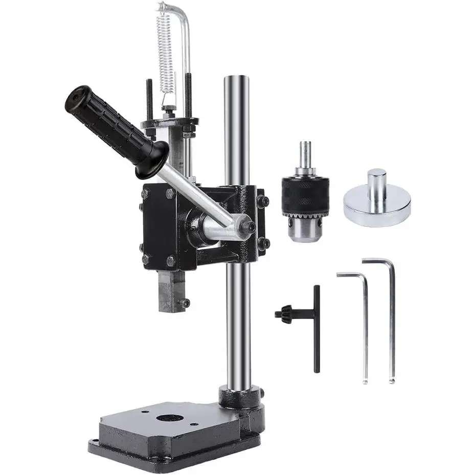 Leather Hole Puncher Manual Hand Punching Tool, Ductile Iron Base Arbor Presses for DIY Parts Punching Cutting Forming Pressing (Square Head Press)