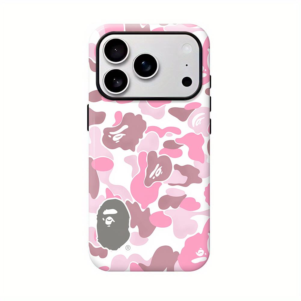 Bape Protective Camo Streetwear Phone CaseSuitable for iPhone 17/16/15/14/13/12/11 ProMax/Plus and Samsung Galaxy S23FE/22/23Impact Resistant Hard Case with ImpactDispersion Technology & Flexible Rubber LinerGlossy Finish UV Protected 2-Piece Design, Prot