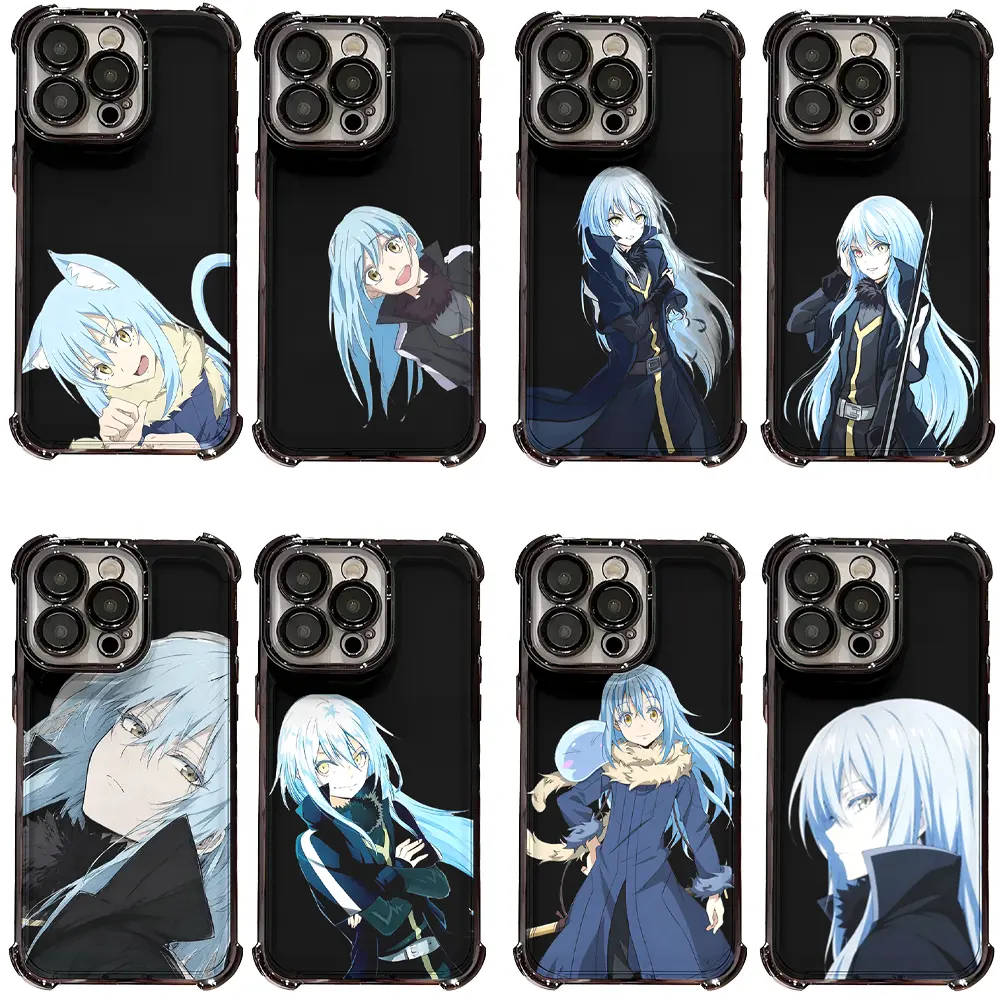 Aesthetic Fashion That Time I Got Reincarnated as a Slime Rimuru Phone Cases For iPhone 18 ProMax/Pro 17 16 15 14 13 12 11,4-Corners Shockproof Protective Cover Accessories,Ideal Gift For Christmas Halloween Birthday