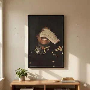 Michael Jackson Poster, King of Pop Vintage Music Photography Wall Art Canvas Wall Art, Music Legend, Pop Star Decor, Bedroom Wall Art, Living Room Decor, Office Wall Decor, Gift for Fans, Aesthetic Vintage Poster, USA Home Decor Style