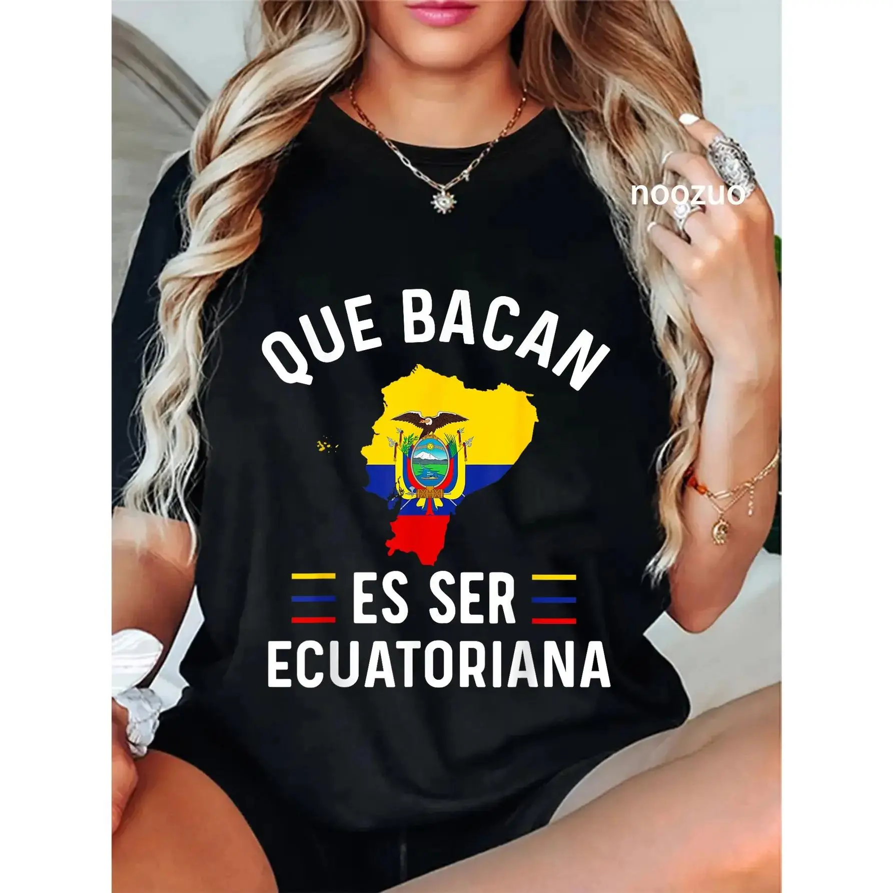 Ecuador Ecuadorian Flag T-Shirt Ecuadorian Woman Women T-Shirt