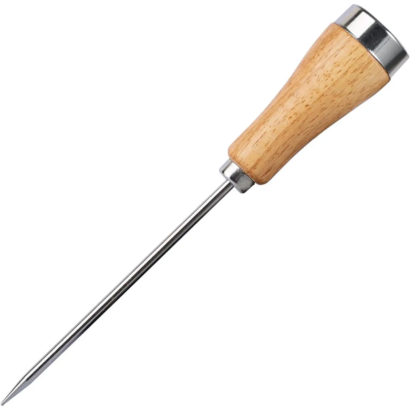 Wooden Handle Ice Pick, Stainless Steel Blade for Bartenders Ice Chiseling Freezer Ice Breaking, 1 Pack