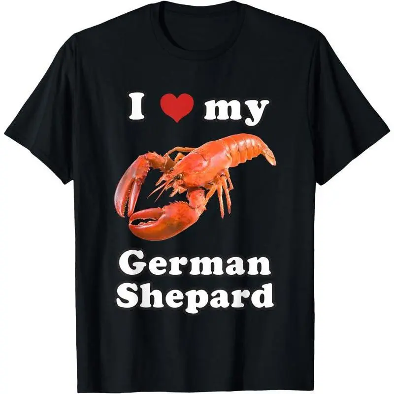 Women's German Shepherd Graphic T-Shirt, Casual 100% Cotton Crewneck, Soft Breathable Shortsleeve Top for Summer, Stylish