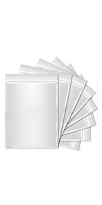 100 Pack Resealable Mylar Bags 4 x 6 Inch Smell Proof Bags with Clear Window Foil Pouch Bag Flat Bag Matte Black