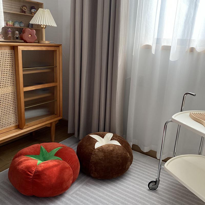 Bay Window Tatami Floor Thickened Butt Cushion Round Tomato Tomato Pillow Vegetable Mushroom Persimmon Futon Cushion