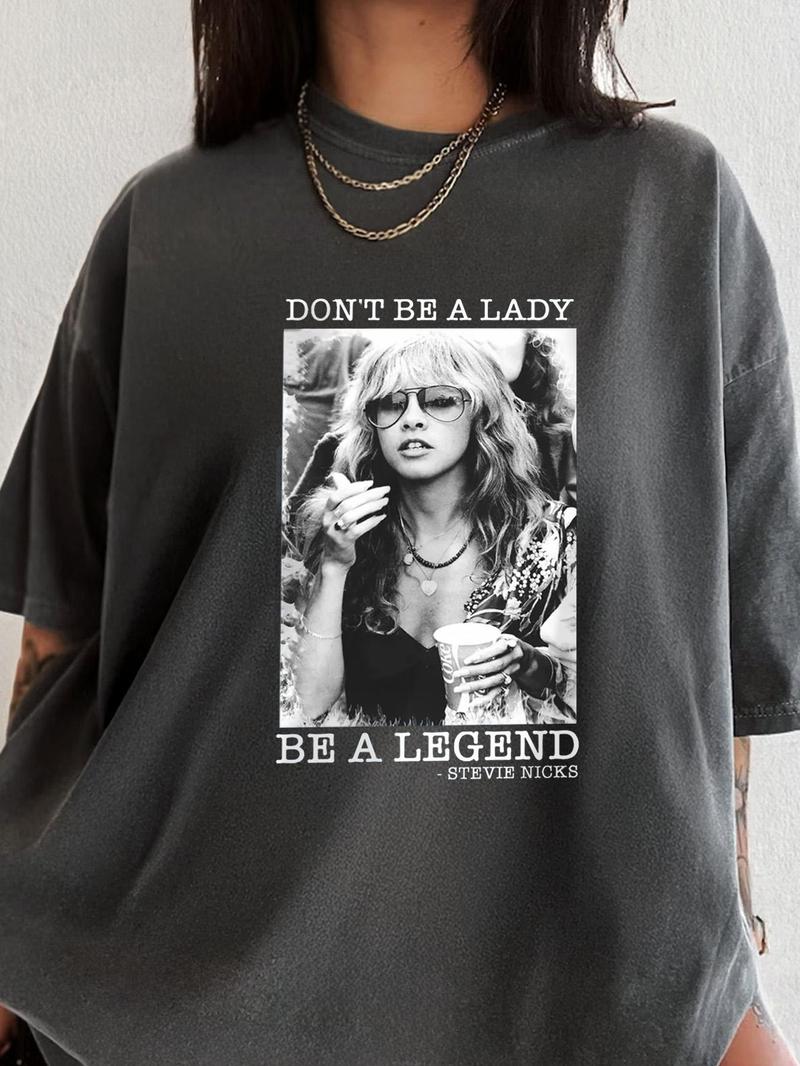 Women's Plain / Letter Print Round Neck Graphic Tee, Vintage Trendy Casual Short Sleeve T-shirt for Daily Wear, Ladies All Seasons Clothes