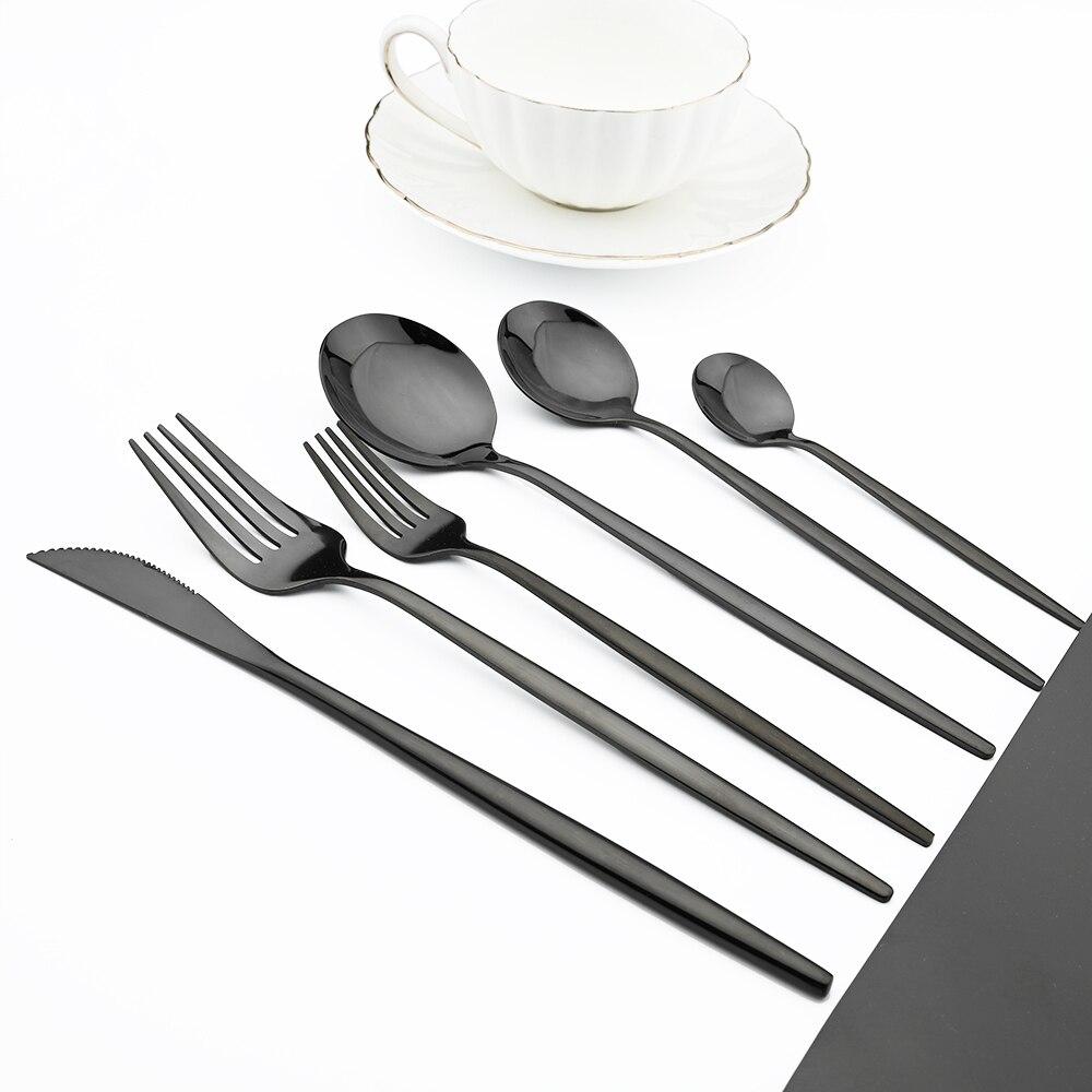 Stainless Steel Cutlery Set, 30pcs/set Including Knife, Fork & Spoon, Dishwasher Safe Tableware Set for Home Kitchen Dining Room