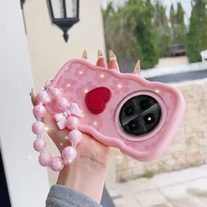 3pcs( Soft pink flowers phone Case+Lanyard+Stand) Chic For Redmi 14C/13/15C/13/13C/14C/14R/9/9A Sport/9AT/9C/12/12C/11A/A5/A3x/A3/A3 Pro/A4 For Note 14S/Note 14 Pro+/Note 14 Pro/Note12R/Note 12 Pro/Note 10S/Note 11SE/Note 11 Pro/Note 15/Note 15 Pro Cover