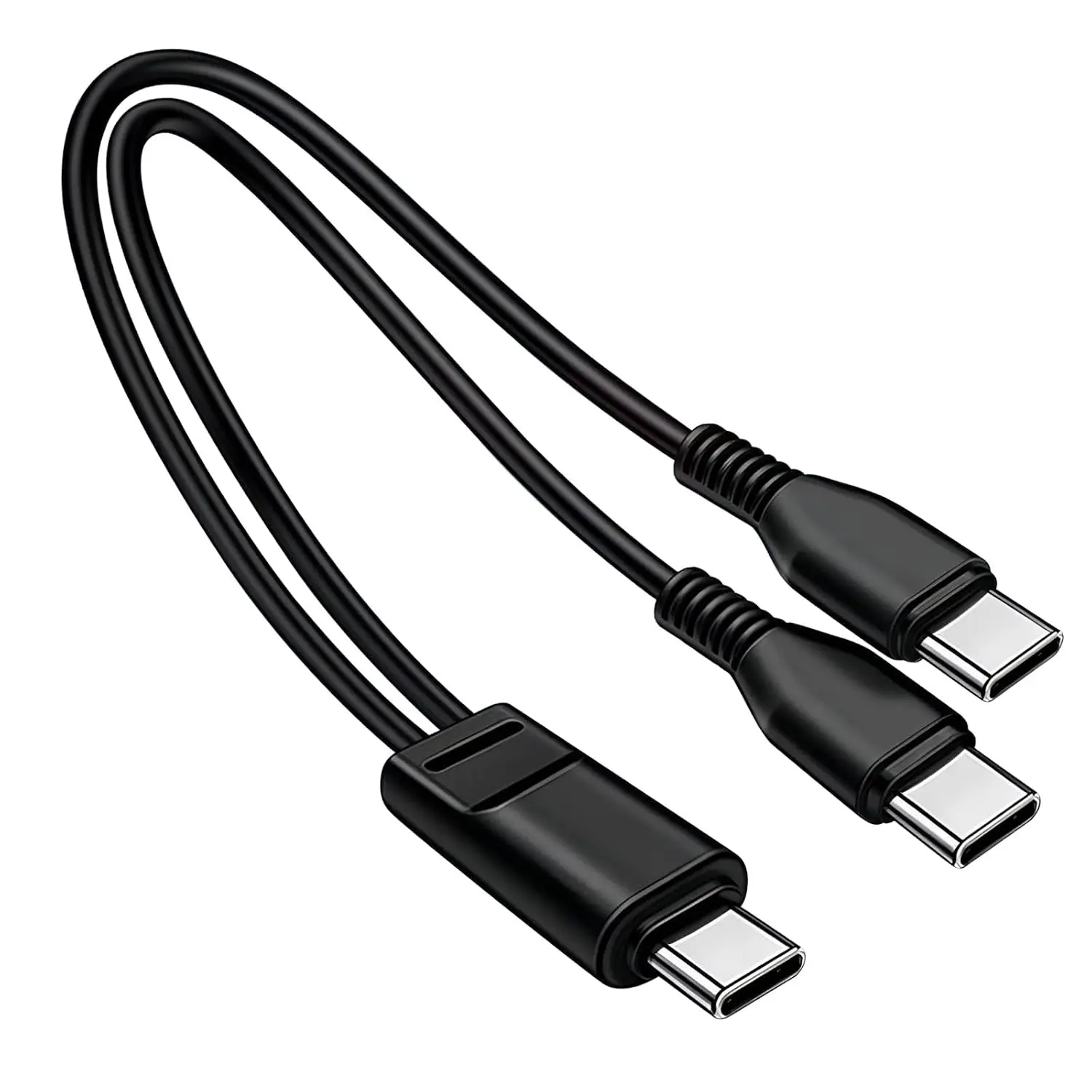 3.3FT Mutil USB C ,2in1 Multiple Type C ,2A  Splitter USB C,USB C to Double USB C Port, Compatible with  15,iPad Pro, S24,,Android,USB-C Port Devices(Black)
