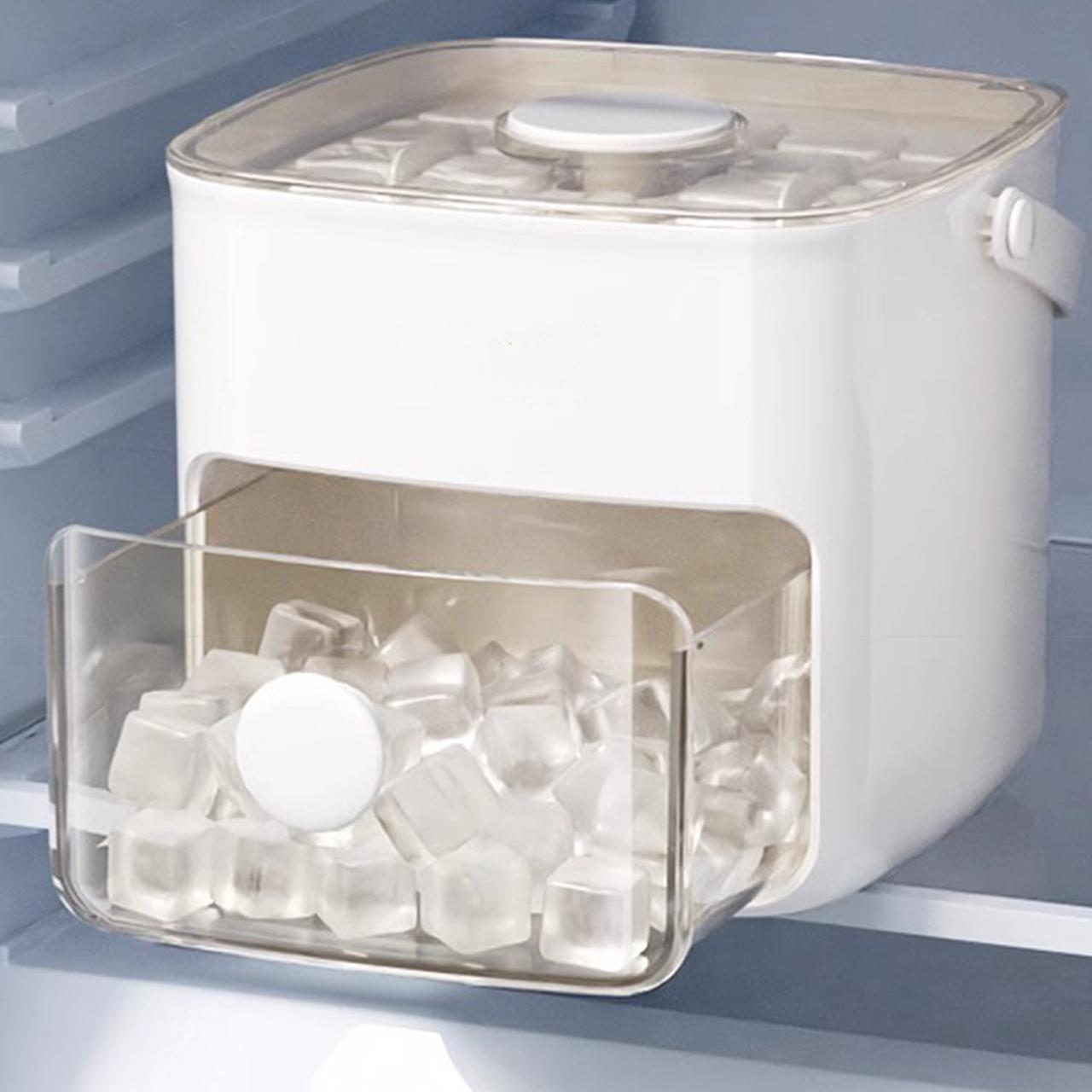 Ice Cube Maker, 48-grid Double Layer Ice Cube Mold with Large Capacity Storage, Household Ice Making Tool for Home Kitchen