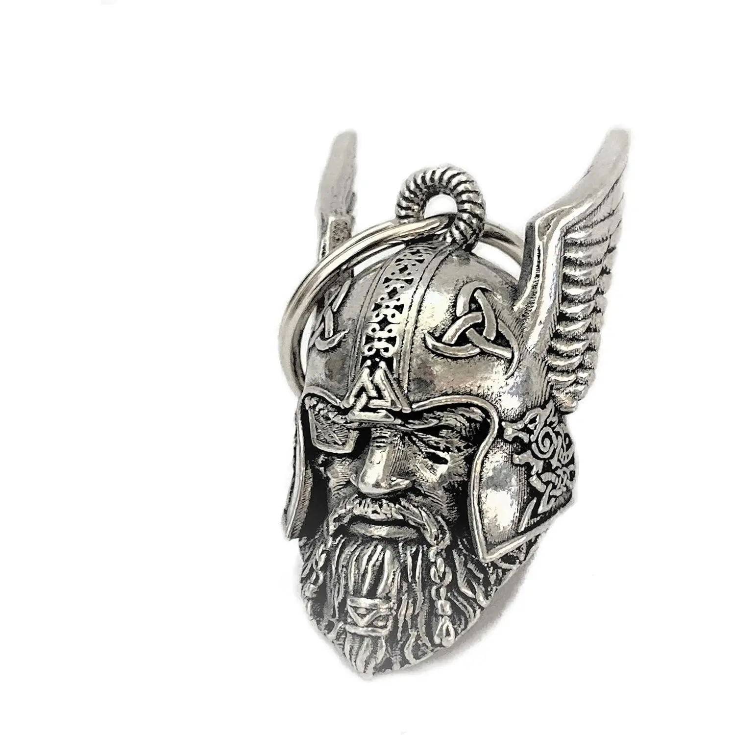 Odin Viking God Motorcycle Bell Charm, Adults' Good Luck Biker Gift, No Warning Applicable, No Extra Accessories, Ring-Enabled Costume Jewelry Accessory, Bikes, Bells
