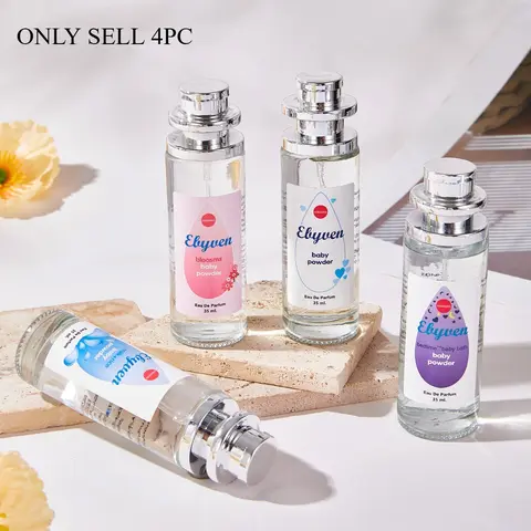 4pcs Hiyes Baby Perfume Spray Eau De Parfum 35 Ml, Long-Lasting 72-Hour Fragrance, Fresh and Natural Scent, Ideal for Daily Use, Perfect Gift