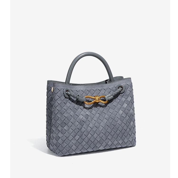 Women's Retro Matte Hand-woven Bag 2025 New Fashion Commuter Shoulder Messenger Bag