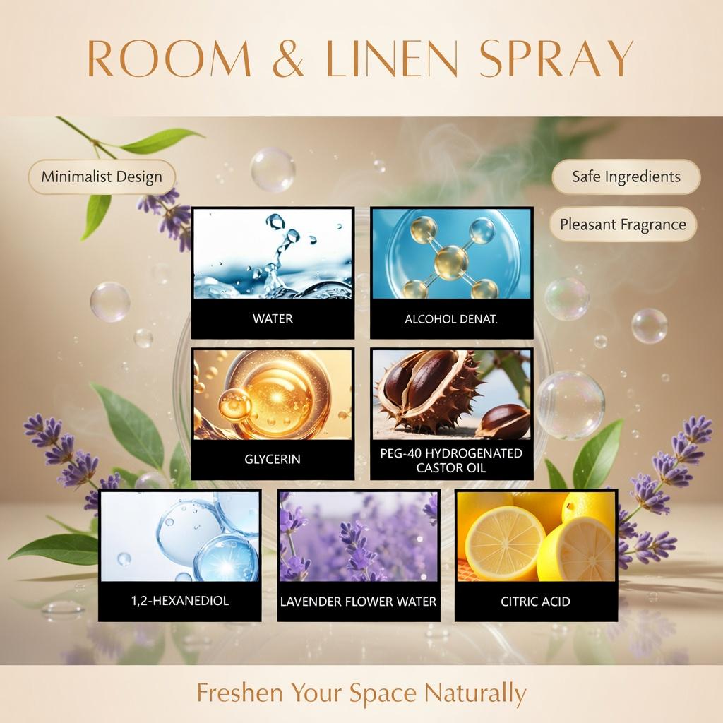 Long Lasting Lavender Room Spray - Aromatherapy Air Freshener & Odor Eliminator Deodorizer for Home