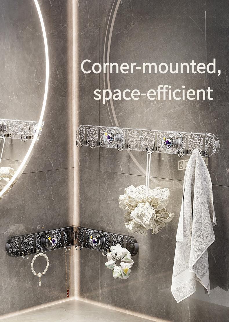 Multi-Scene Foldable Suction Hooks - Corner Design & Hidden Storage Solution