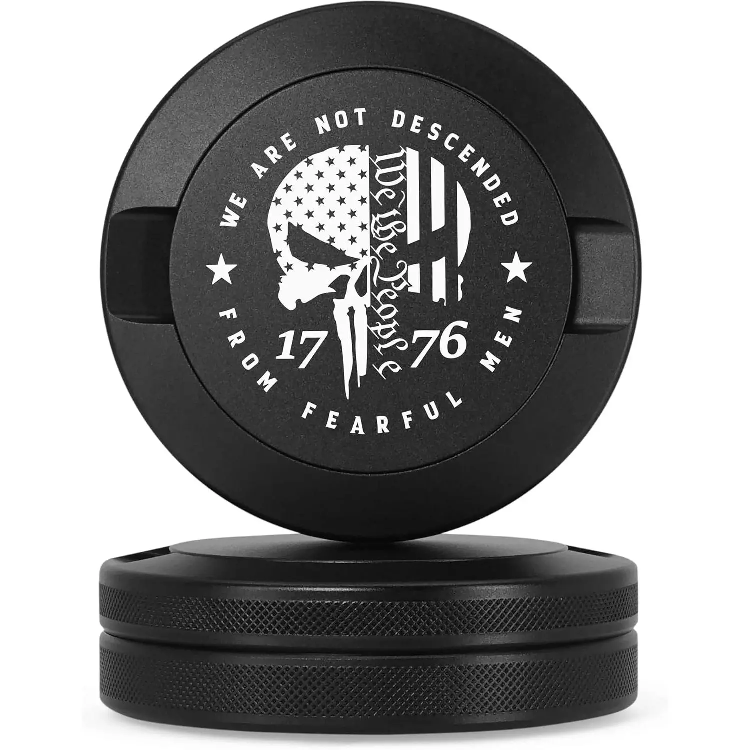 Metal Can | Metal Container for Pouches | Aluminum Used Pouch Storage Tin | Airtight O-Ring Moisture Odor Proof EDC Pocket Tin | Defiance Edition (Black)