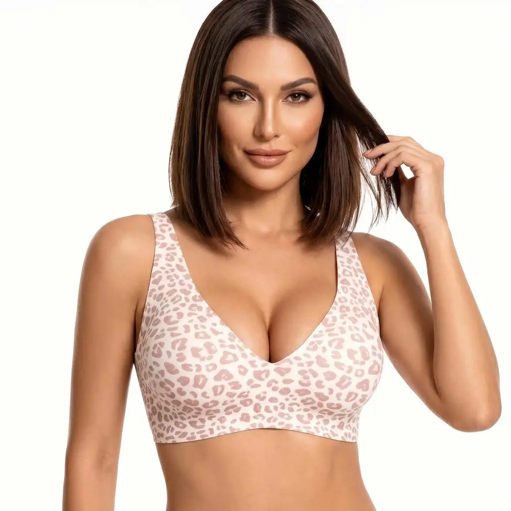 Women's Plus Size Sola-S Nylon Blend Jelly Bra - Push Up, Deep V-Neck, Back Fat Smoothing, Seamless, 2-Row Hooks, All-Seasons, Hand-Wash Everyday Bra