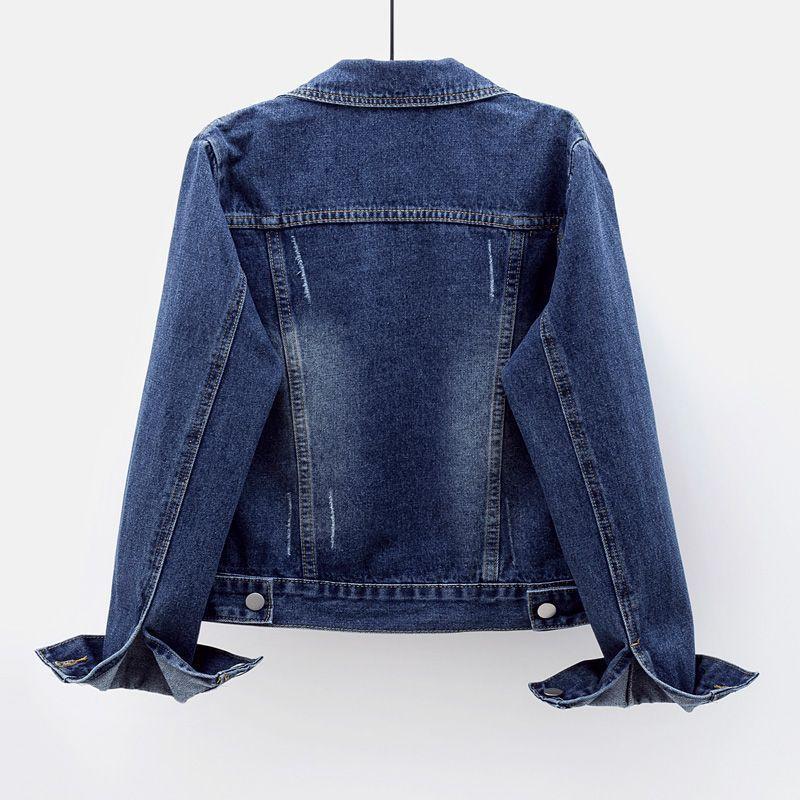 Women’s Casual Long Sleeve Loose Denim Button Outwear, Spring-Autumn Sports Outerwear, Up to 5XL Size