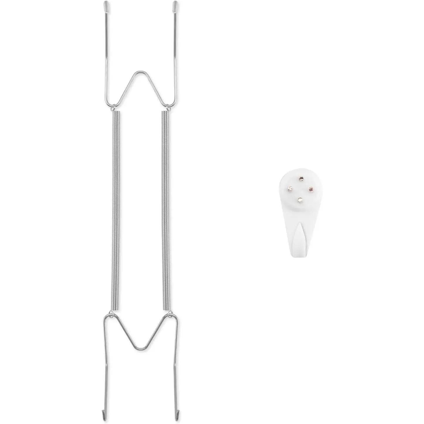 Plate Hangers for The Wall, Suitable for 16-20 inch Decorative Plate, Stainless Steel Invisible Heavy Duty Wire Plate Holder with Wall Hooks for Displaying Plates, Silver