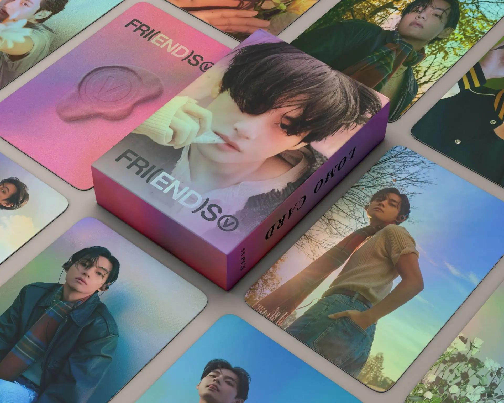 55Pcs/Set Kpop Laser Photocards Lomo Cards Idol Photo Card Postcard for Fans Collection Gift