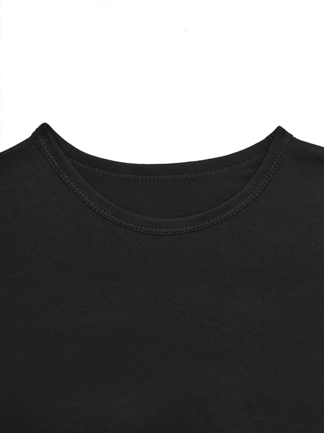 Women's Plain Ruched Wrap Asymmetrical Hem Bodycon Fitted Dress, Casual Long Sleeve Round Neck Short Dress for Spring & Fall, Women's Clothing Womenswear for Daily Wear