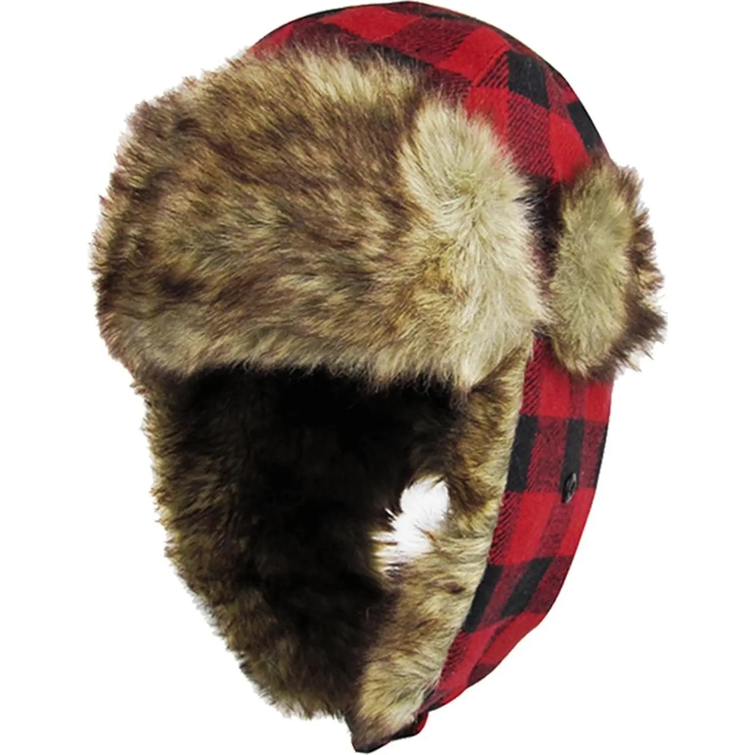 Lumberjack Plaid Aviator Trapper Hat Trooper Ear Flaps Ushanka Eskimo Cold(Gift)