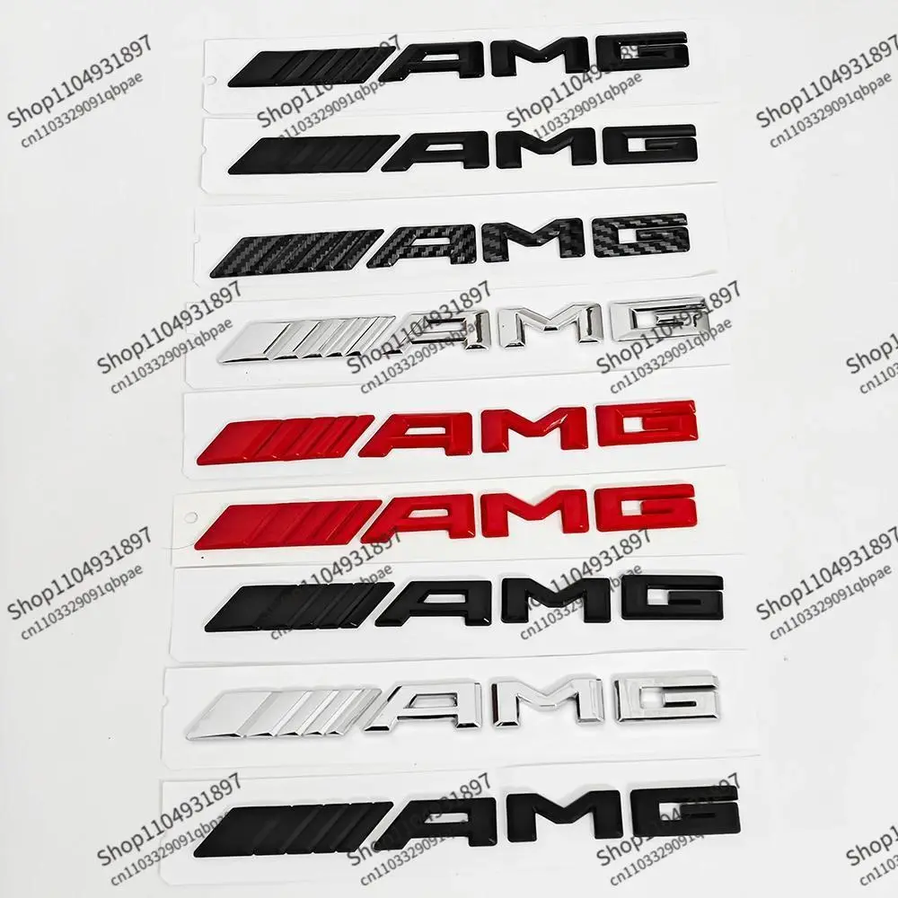 3D ABS Black Logo AMG Emblem Letters Car Trunk Badge For Mercedes Benz W204 W205 W176 W177 W212 W213 AMG Sticker Accessories