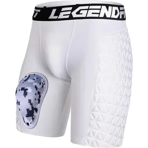 Boys Baseball Sliding Shorts with Cup Protective Athletic Compression Underwear for Peewee Football Lacrosse Cricket