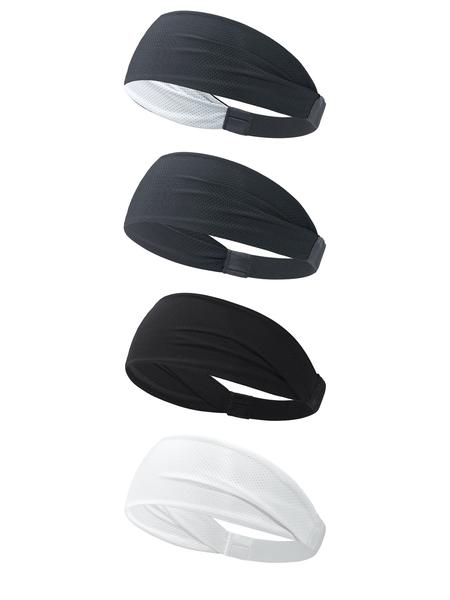 Solid Color Breathable Hair Band, High Stretch Hair Band for Women & Men, Sweat Absorbing Hair Band for Running, Outdoor, Tennis, Fitness, Sports Headband