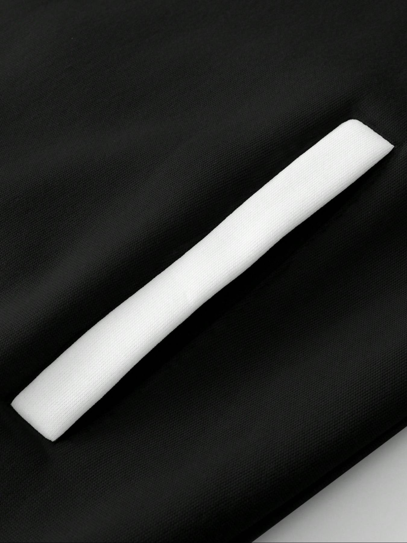 Men's Letter Print Knit Baseball Collar Bomber Jacket, Loose Casual Sporty Long Sleeve Varsity Jacket for Fall & Winter, Men's Outerwear for Daily Wear