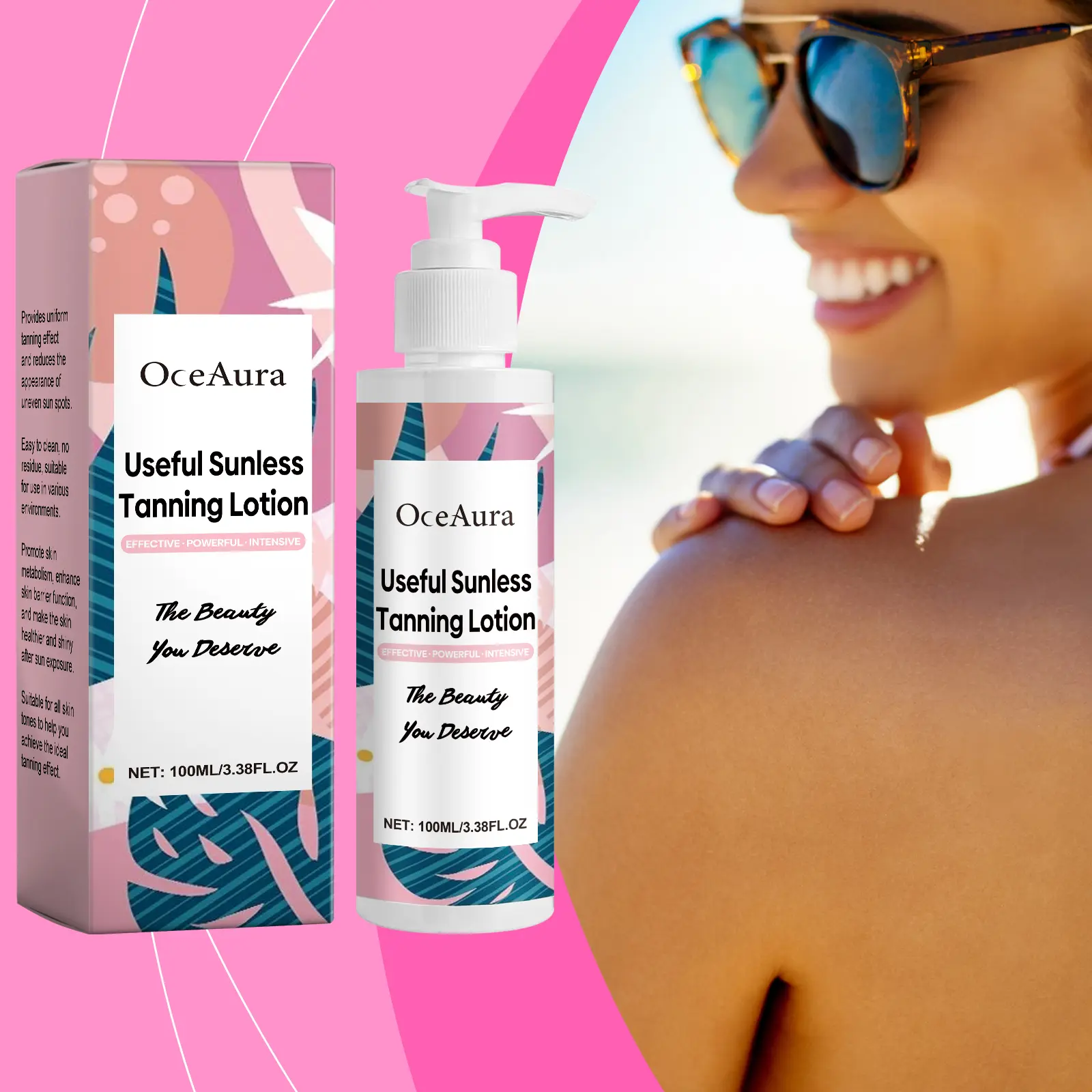 Summer Gentle Self-Tanning Body Lotion with Coconut Oil - Refreshing, Hydrating Skincare for Sun-Kissed Bronze Complexion Body Care Moisturizer skin