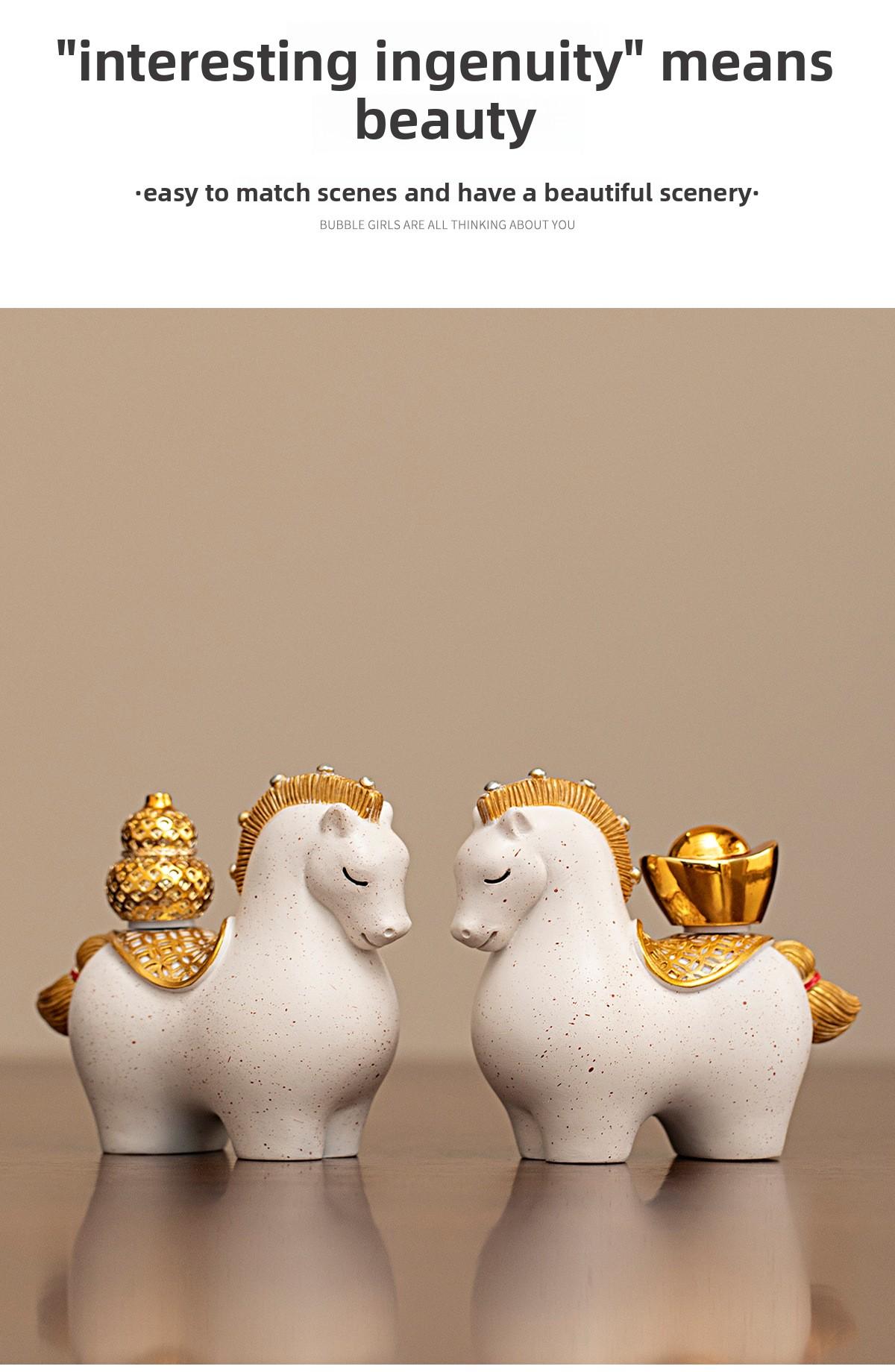 Oriental Art Small Horse Decorative Ornament Desktop Decoration Handicraft Party Favor Gift Birthday Present Welcome Gift