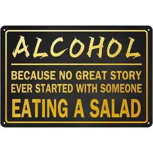 Funny Bar Tin Vintage For Home Bar Wall Decor Sign Photos Wine Decor Funny Decorative And Plaques Signage Alcohol Tin Sign 8x12 Inch