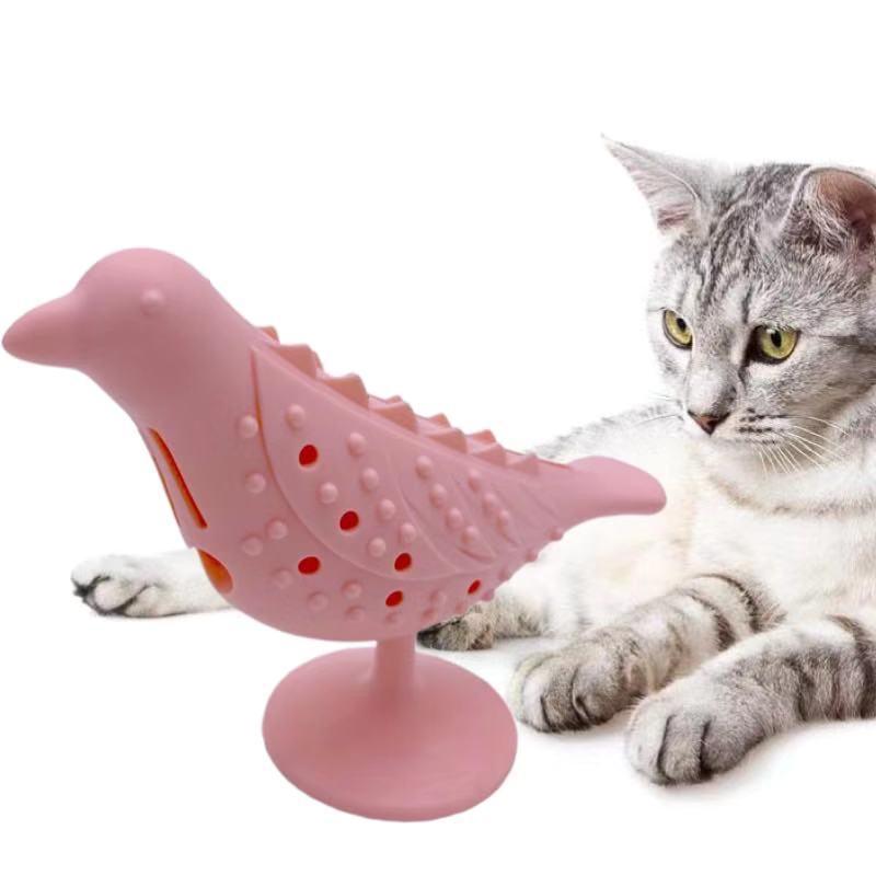 Realistic Bird Cat Toy with Premium Catnip & Silvervine - Lifelike Plush Kicker for Hunting & Chewing - Soft Teeth Cleaning Chew Toy for Indoor Cats - Irresistible Prey Simulation silicone feeder shaped harness retractable leashes jumping